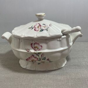 Vintage House Of Webster‎ Wild Briar Rose Soup/Gravy Compote With Ladle